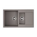 Кухонная мойка Omoikiri Daisen 86-2-GR, две чаши, оборачиваемая, Artgranit, leningrad grey 4993475