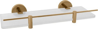 Полка для ванной RAV Slezak Colorado, 600мм, стекло, с ограничителем, золото COA0900/60Z