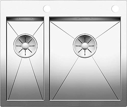 Кухонная мойка Blanco Zerox 340/180-IF/A, клапан-автомат, полированная сталь 521642