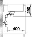 BLANCO ANDANO 340/180-IF/A Схема с размерами вид сбоку