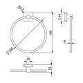 Держатель для полотенец Kludi Vela S кольцо, белый матовый 2597853