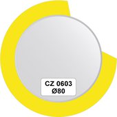 Зеркало для ванной FBS Colora на цветном основании d80см CZ 0603