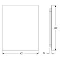 Зеркало с фацетом Defesto Glow 40x50, LED подсветка, без выключателя, тёплый белый свет DF 2511