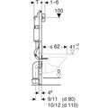 Инсталляция для унитаза Geberit Duofix, кнопка Delta50, чёрный глянцевый 458.128.DW.1