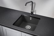 Кухонная мойка Granula 3801, 455x435, под столешницу, кварц, Чёрный 3801, ЧЁРНЫЙ