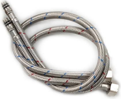 Гибкая подводка смесителя Aquatek, M10x1 x G1/2", 60см, пара, нержавеющая сталь 5907SP