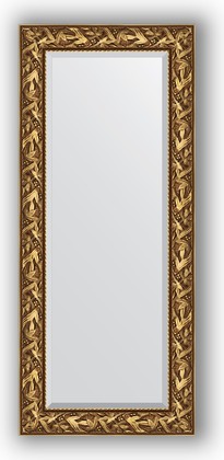 Зеркало Evoform Exclusive 640x1490 с фацетом, в багетной раме 99мм, византия золото BY 3545