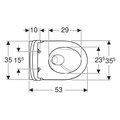 Унитаз подвесной Geberit iCon TurboFlush, 530x355мм, с сиденьем с крышкой для унитаза 503.045.00.1