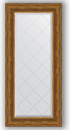 Зеркало Evoform Exclusive-G 590x1280 с гравировкой, в багетной раме 99мм, травлёная бронза BY 4075