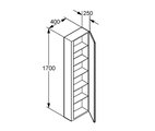 Шкаф пенал Kludi ESPRIT, 1700x400, петли справа, бордо 56H1842R