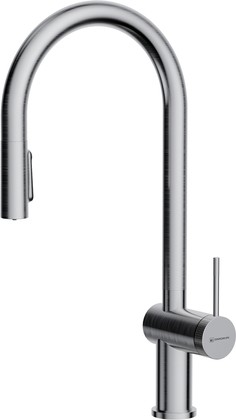 Смеситель для кухни Omoikiri Tahara-SB BN, подключение фильтра питьевой воды, вытяжной излив 2jet, нержавеющая сталь 4994527