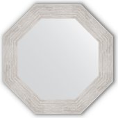 Зеркало Evoform Octagon 530x530 в багетной раме 70мм, серебряный дождь BY 3736