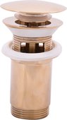 Донный клапан для умывальника RAV Slezak Click-Claсk, круглая крышка золотой MD0484Z