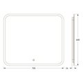 Зеркало с матированием и LED-подсветкой Defesto, 23W, 70x60см, сенсорный выключатель, нейтральный белый свет DF 3806SH