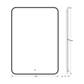 Зеркало с окантовкой Defesto Aura 70x100, LED подсветка, ИК-выключатель, тёплый белый свет DF 2979R