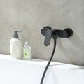 Смеситель для душа Aquatek Ника, настенный монтаж, матовый чёрный AQ1860MB