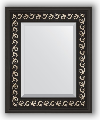 Зеркало Evoform Exclusive 450x550 с фацетом, в багетной раме 81мм, чёрный ардеко BY 1357