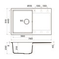 Кухонная мойка Omoikiri Daisen 78T-WH, белый 4993522