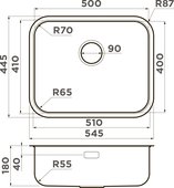 Кухонная мойка Omoikiri Omi 54-U/IF-IN, нержавеющая 4993488