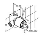Скрытая часть смеситель для душа Kludi 38826N