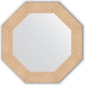 Зеркало Evoform Octagon 666x666 в багетной раме 90мм, золотые дюны BY 3797