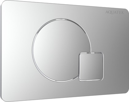 Панель смыва Aquatek клавиши круг/квадрат, 162x244, хром матовый KDI-0000068