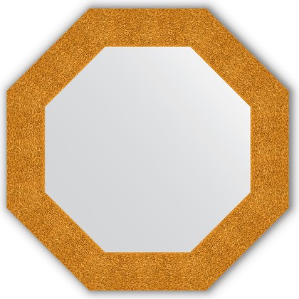 Зеркало Evoform Octagon 666x666 в багетной раме 90мм, чеканка золотая BY 3800