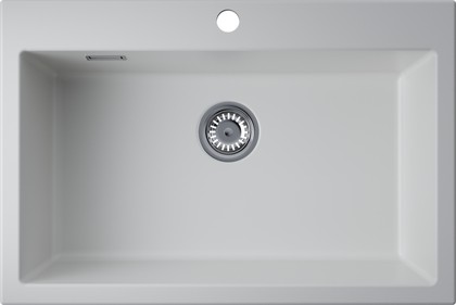 Кухонная мойка Omoikiri Omishima 76 WH Matt Natceramic, врезной монтаж, белый матовый 4997551