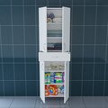 Шкаф-пенал Санта Стандарт 600x1810x305, 4 двери, 1 ящик, белый 501015