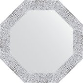 Зеркало Evoform Octagon 570x570 в багетной раме 70мм, чеканка белая BY 7398