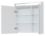 Зеркальный шкаф Dreja Max 80, LED-подсветка, белый глянец 77.9009W