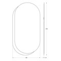 Зеркало овальное Evoform Double 650x1240, на стеклянном основании, бронза BY 0303