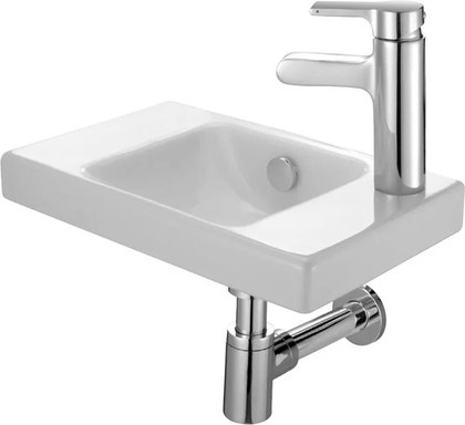 Мини-раковина Jacob Delafon Odeon Up 400, отверстие справа, белый E4799G-00