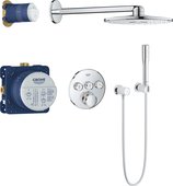 Душевая система Grohe Grohtherm SmartControl с Rainshower SmartActive 310, верхний и ручной душ, термостат, хром 34705000