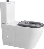 Унитаз напольный Aquatek безободковый, для людей с ограниченными возможностями, сиденье дюропласт AQ2213-00