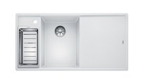 Кухонная мойка Blanco Axia III 6S, клапан-автомат, разделочный столик из ясеня, чаша слева, белый 524647