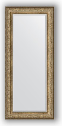 Зеркало Evoform Exclusive 700x1600 с фацетом, в багетной раме 109мм, виньетка античная бронза BY 3581
