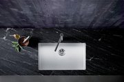 Кухонная мойка Blanco Zerox 700-U, отводная арматура, матовая сталь 521560