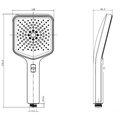 Ручной душ AQUAme 120, 3 режима, квадрат, белый AQM8502W