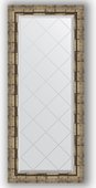 Зеркало Evoform Exclusive-G 530x1230 с гравировкой, в багетной раме 73мм, серебряный бамбук BY 4050