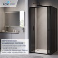 Душевой уголок RGW LE-45-B 1000x800, с открытием двери вовнутрь, стекло тонированное, профиль чёрный матовый 77124508-34