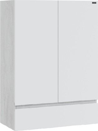 Шкаф Санта Марс 600x900x300, подвесной, 1 ящик, светло-серый, белый 700412