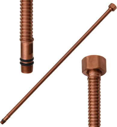 Гибкая подводка смесителя RAV Slezak, M10x1 x G3/8", длина 40см, cильфоновая стальная, 1шт, розовое золото матовое IT0438ZRK