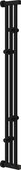 Полотенцесушитель электрический Сунержа, ЭПС Хорда 4.0, 1200x166, матовый чёрный 31-0834-1200