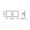 Полочка для душевой штанги Grohe EasyReach прямоугольная, акрил 26362LN0