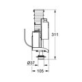 Смывной механизм для встроенного бачка Grohe Rapid SL 42320000