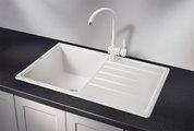 Кухонная мойка Granula Standart 7602, 760x500, кварц, Белый 7602, БЕЛЫЙ