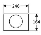 Клавиша смыва для инсталляций Geberit Delta10 смыв/стоп, с креплением на винтах, нерж. сталь 115.108.00.1