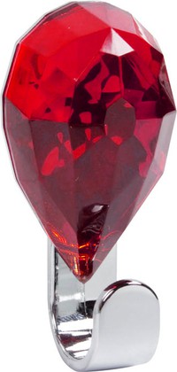Крючок для полотенец Spirella Jewel, самоклеящийся, рубин 1010675