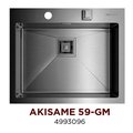 Кухонная мойка Omoikiri Akisame 59-GM, без крыла, вороненая сталь 4993096